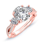 Bottlebrush Cushion Moissanite Bridal Set rosegold