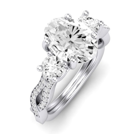 Bottlebrush Diamond Matching Band for Oval Center (Band Only. Engagement Ring Not Included) - BeverlyDiamonds