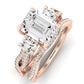 Bottlebrush Emerald Diamond Bridal Set (Lab Grown Igi Cert) rosegold