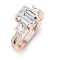 Bottlebrush Emerald Diamond Bridal Set (Lab Grown Igi Cert) rosegold