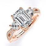 Bottlebrush - Emerald Lab Diamond Engagement Ring (IGI Certified) - BeverlyDiamonds