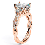 Bottlebrush - Emerald Lab Diamond Engagement Ring (IGI Certified) - BeverlyDiamonds