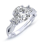 Bottlebrush Cushion Diamond Bridal Set (Lab Grown Igi Cert) whitegold