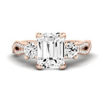 Bottlebrush - GIA Natural Emerald Diamond Bridal Set - BeverlyDiamonds