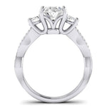 Bottlebrush - GIA Natural Oval Diamond Bridal Set - BeverlyDiamonds