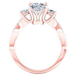 Bottlebrush Princess Diamond Bridal Set (Lab Grown Igi Cert) rosegold