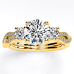 Bottlebrush - GIA Natural Round Diamond Engagement Ring - BeverlyDiamonds