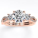 Bottlebrush - GIA Natural Round Diamond Engagement Ring - BeverlyDiamonds