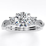 Bottlebrush - GIA Natural Round Diamond Engagement Ring - BeverlyDiamonds