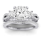Bottlebrush Lab Diamond Matching Band For Cushion Center(Band Only. Engagement Ring Not Included) - BeverlyDiamonds