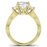Bottlebrush Lab Diamond Matching Band For Cushion Center(Band Only. Engagement Ring Not Included) - BeverlyDiamonds