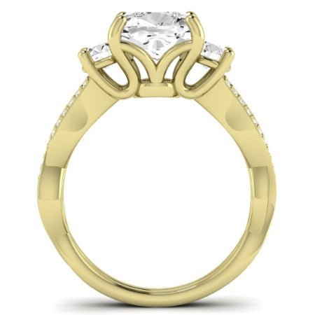 Bottlebrush Lab Diamond Matching Band For Cushion Center(Band Only. Engagement Ring Not Included) - BeverlyDiamonds