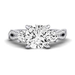 Bottlebrush Lab Diamond Matching Band For Cushion Center(Band Only. Engagement Ring Not Included) - BeverlyDiamonds