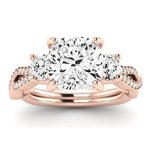 Bottlebrush Lab Diamond Matching Band For Cushion Center(Band Only. Engagement Ring Not Included) - BeverlyDiamonds