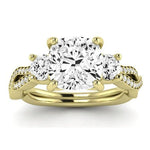 Bottlebrush Lab Diamond Matching Band For Cushion Center(Band Only. Engagement Ring Not Included) - BeverlyDiamonds