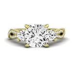Bottlebrush Lab Diamond Matching Band For Cushion Center(Band Only. Engagement Ring Not Included) - BeverlyDiamonds