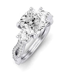 Bottlebrush Lab Diamond Matching Band For Cushion Center(Band Only. Engagement Ring Not Included) - BeverlyDiamonds