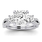 Bottlebrush Lab Diamond Matching Band For Cushion Center(Band Only. Engagement Ring Not Included) - BeverlyDiamonds