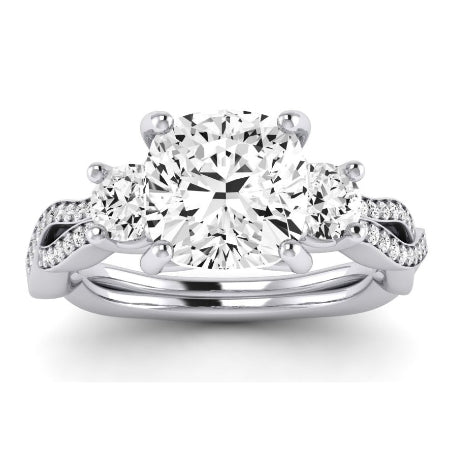 Bottlebrush Lab Diamond Matching Band For Cushion Center(Band Only. Engagement Ring Not Included) - BeverlyDiamonds