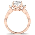Bottlebrush Lab Diamond Matching Band For Cushion Center(Band Only. Engagement Ring Not Included) - BeverlyDiamonds