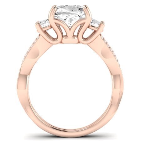Bottlebrush Lab Diamond Matching Band For Cushion Center(Band Only. Engagement Ring Not Included) - BeverlyDiamonds