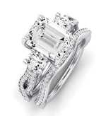 Bottlebrush Lab Diamond Matching Band For Emerald Center(Band Only. Engagement Ring Not Included) - BeverlyDiamonds