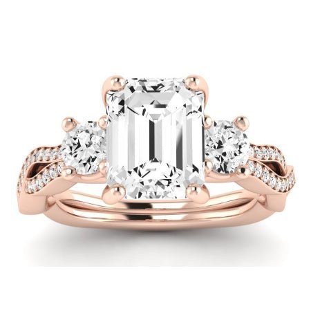 Bottlebrush Lab Diamond Matching Band For Emerald Center(Band Only. Engagement Ring Not Included) - BeverlyDiamonds