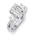 Bottlebrush Lab Diamond Matching Band For Emerald Center(Band Only. Engagement Ring Not Included) - BeverlyDiamonds