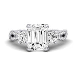 Bottlebrush Lab Diamond Matching Band For Emerald Center(Band Only. Engagement Ring Not Included) - BeverlyDiamonds