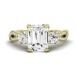Bottlebrush Lab Diamond Matching Band For Emerald Center(Band Only. Engagement Ring Not Included) - BeverlyDiamonds
