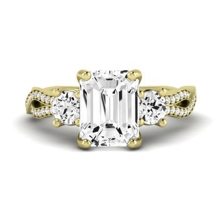 Bottlebrush Lab Diamond Matching Band For Emerald Center(Band Only. Engagement Ring Not Included) - BeverlyDiamonds