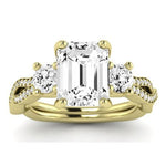 Bottlebrush Lab Diamond Matching Band For Emerald Center(Band Only. Engagement Ring Not Included) - BeverlyDiamonds