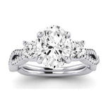Bottlebrush Lab Diamond Matching Band For Oval Center(Band Only. Engagement Ring Not Included) - BeverlyDiamonds