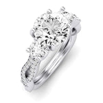 Bottlebrush Lab Diamond Matching Band For Round Center(Band Only. Engagement Ring Not Included) - BeverlyDiamonds
