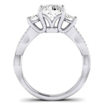 Bottlebrush Lab Diamond Matching Band For Round Center(Band Only. Engagement Ring Not Included) - BeverlyDiamonds