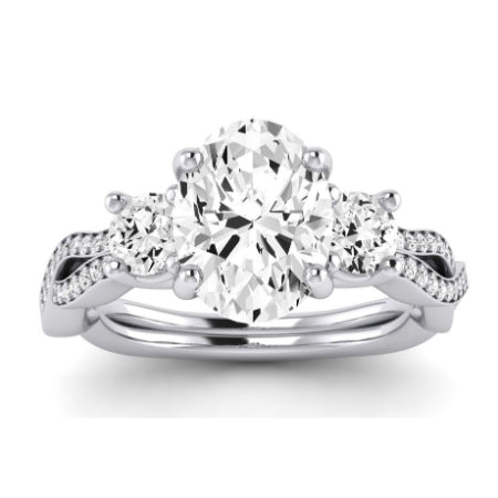 Bottlebrush - Oval Lab Diamond Bridal Set (IGI Certified) - BeverlyDiamonds