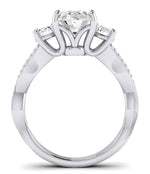 Bottlebrush - Oval Lab Diamond Engagement Ring (IGI Certified) - BeverlyDiamonds