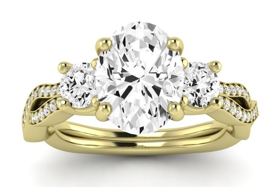 Bottlebrush - Oval Lab Diamond Engagement Ring (IGI Certified) - BeverlyDiamonds