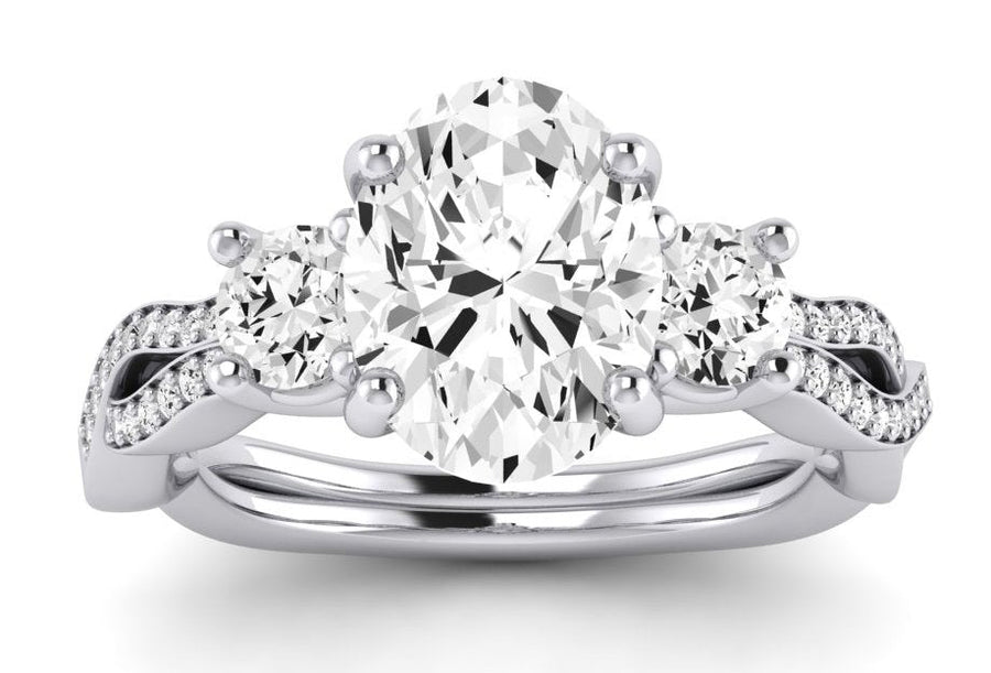4.00 ct - Bottlebrush - Oval Lab Diamond Engagement Ring (IGI Certified)