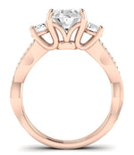 Bottlebrush - Oval Lab Diamond Engagement Ring (IGI Certified) - BeverlyDiamonds