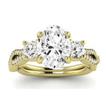 Bottlebrush - Oval Moissanite Bridal Set - BeverlyDiamonds