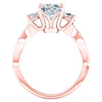 Bottlebrush Princess Diamond Engagement Ring (Lab Grown Igi Cert) rosegold