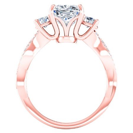 Bottlebrush Princess Diamond Bridal Set (Lab Grown Igi Cert) rosegold