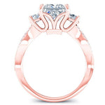 Bottlebrush Round Diamond Bridal Set (Lab Grown Igi Cert) rosegold