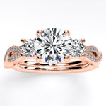 Bottlebrush - Round Lab Diamond Engagement Ring (IGI Certified) - BeverlyDiamonds