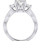 Bottlebrush Oval Diamond Engagement Ring (Lab Grown Igi Cert) whitegold