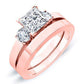 Briar Rose - 1ct Princess Diamond Bridal Set (Lab Grown Igi Cert) rosegold