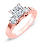 Briar Rose - 1ct Princess Diamond Bridal Set (Lab Grown Igi Cert) rosegold