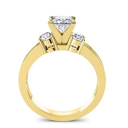 Briar Rose - 1ct Princess Diamond Bridal Set (Lab Grown Igi Cert) yellowgold