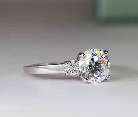 Briar Rose - 1ct Round Diamond Engagement Ring (Lab Grown Igi Cert) whitegold